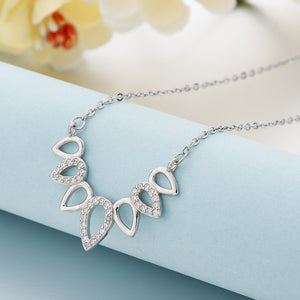 Heart Necklaces for Women 925 Sterling Silver Cubic Zirconia Pendant Necklace - RaditShop