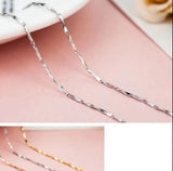 925 Sterling Silver chain necklace Adjustable up to 18" inch/45cm - RaditShop