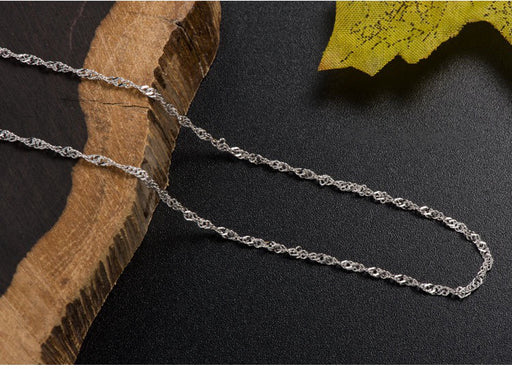 Sterling Silver Women Necklace Sterling Necklace Box Chain/Figaro Chain/Cable Chain 16~18'' - RaditShop