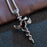 Jewelry Mens Snake Wing Cross Sword Stainless Steel Pendant Necklace 22 inch - Sparkmart