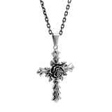 Cross Necklace for n 925 Sterling Silver" Christian Rose Cross Pendant - Sparkmart