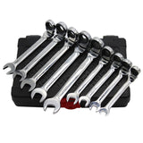 PowerPowel 12-Piece Flex-Head Ratcheting Wrench Set, Metric 8mm-19mm - RaditShop