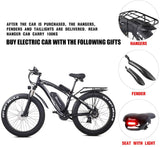 Shimano E7 26 Inch Fat Tire Electric Bike 48V 800W Motor Snow Electric Bicycle 21 Speed Mountain Electric Bicycle Pedal Assist Lithium Battery Hydraulic Disc Brake - RaditShop