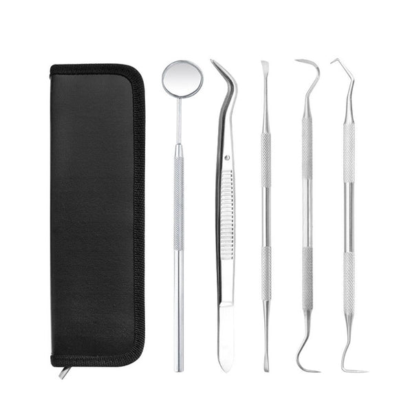 4/5 PCS Hand tools for tooth Scraper Kit stainless toothpastes dental tools dentist Seek mirror instruments - Sparkmart