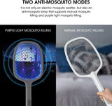 imirror Bug Zapper Racket, 2 in 1 Rechargeable Electric Fly Swatter, Mosquito Swatter for Indoor and Outdoor - RaditShop