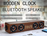 Retro Bluetooth Speaker with alarm clock, Vintage Radio for Home Indoor or outdoor ,Wooden Vintage Style, Rechargeable - RaditShop