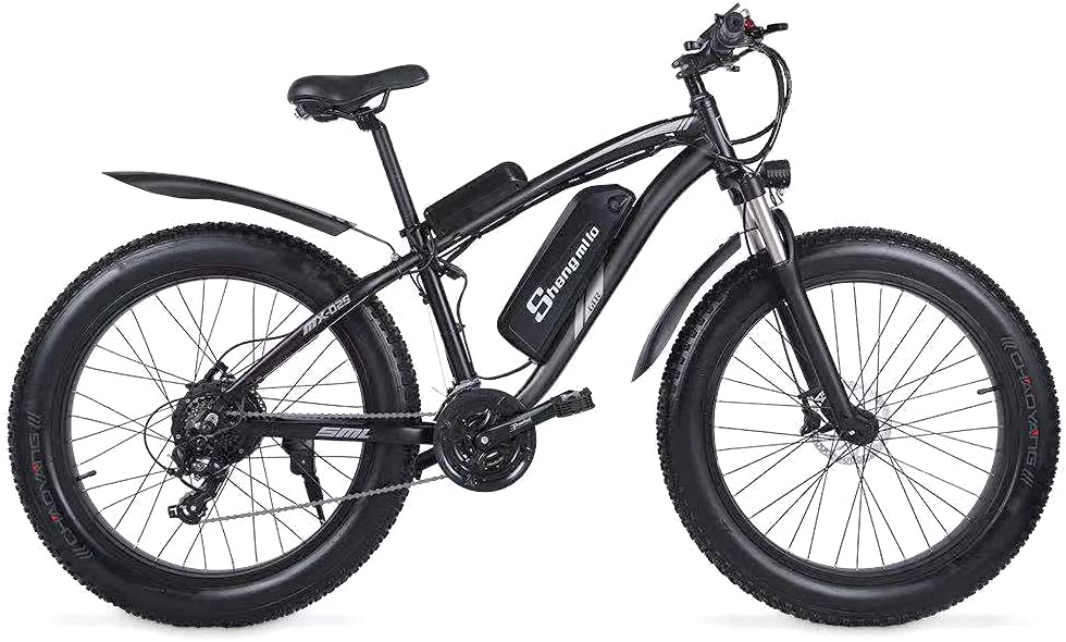 Shimano E7 26 Inch Fat Tire Electric Bike 48V 800W Motor Snow Electric Bicycle 21 Speed Mountain Electric Bicycle Pedal Assist Lithium Battery Hydraulic Disc Brake - RaditShop